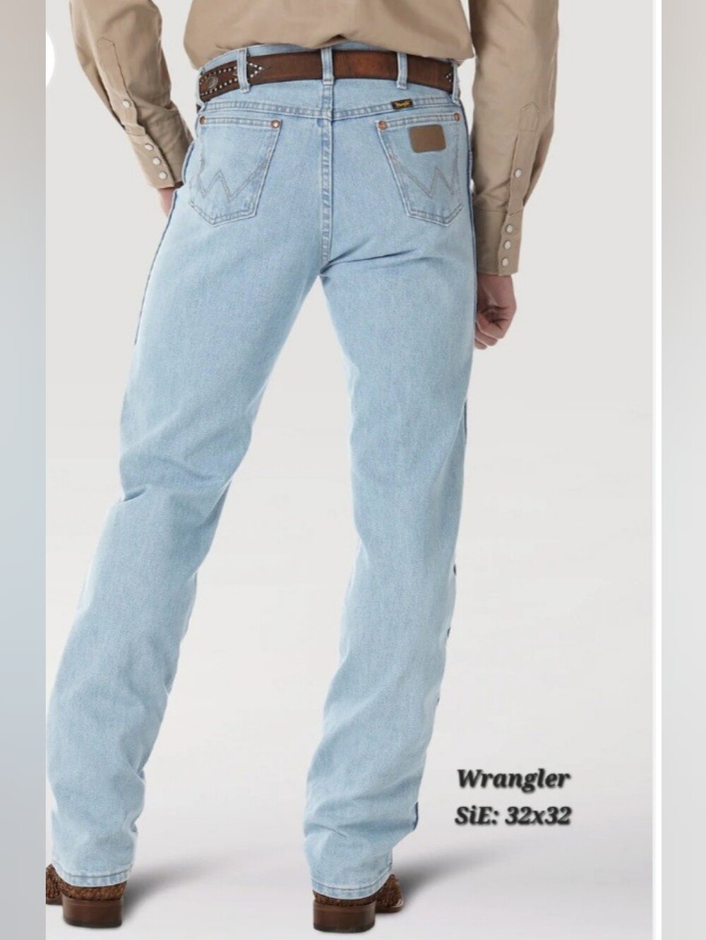 Wrangler Men's Jeans Light Wash Cowboy Cut Original Size 32 x 32